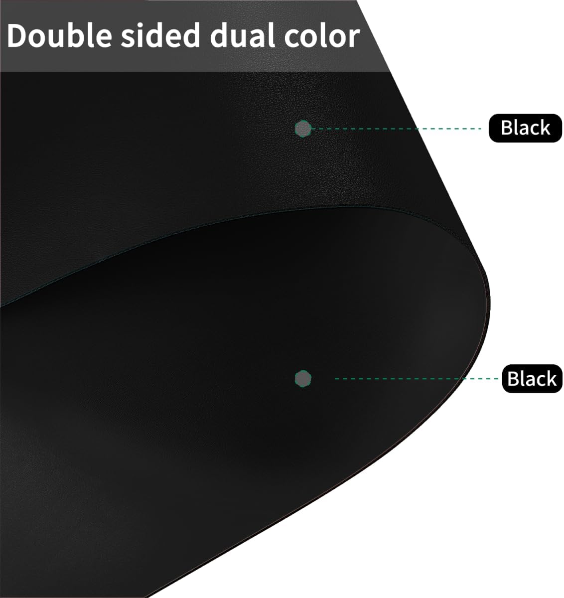 Dining Room Table Cover - 48x84 Inch Waterproof Easy to Clean Can Conceal Flaws Protector The Table Top from Scratches Used for Dining (Black+Black 48x84)