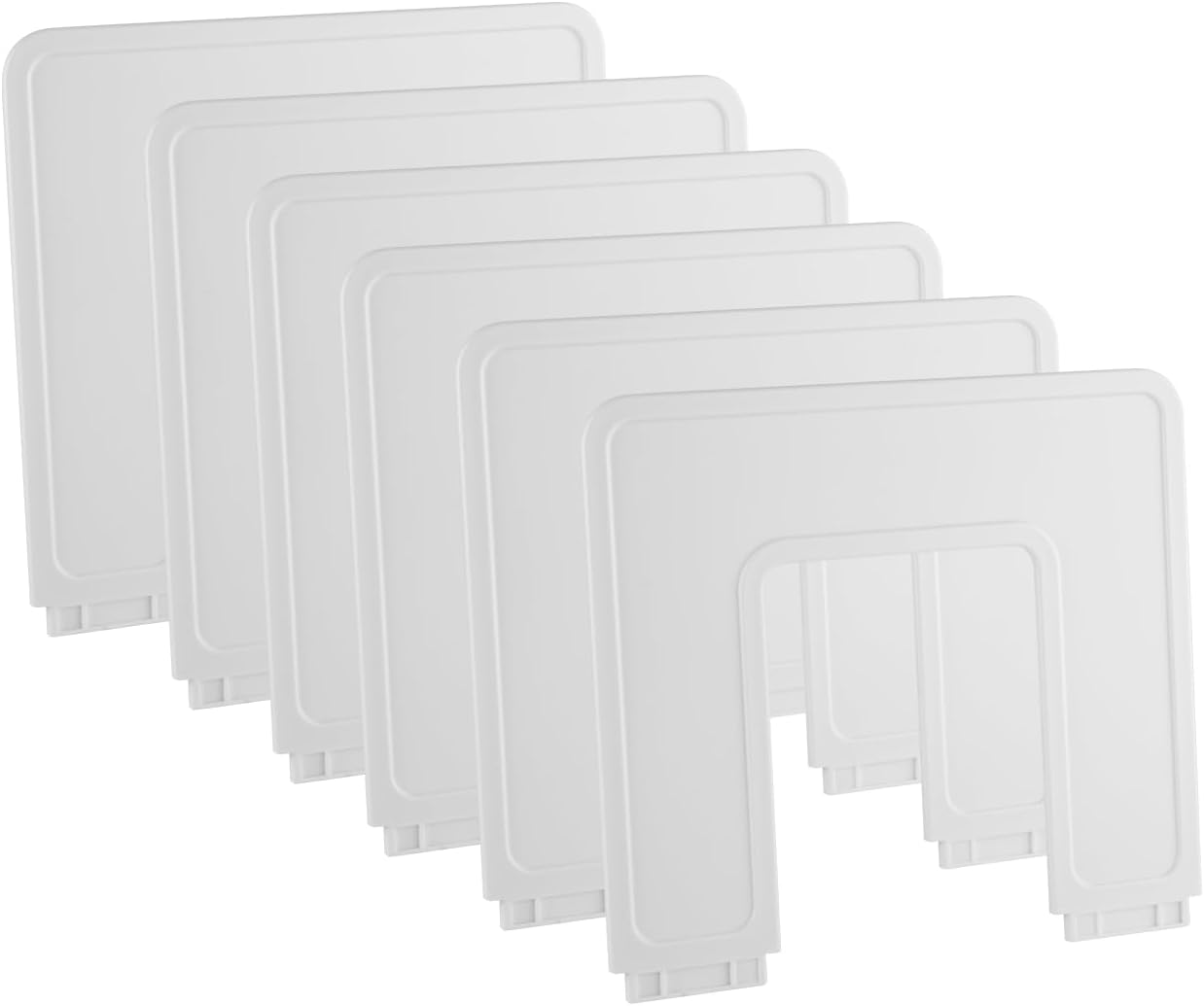 6 Pieces Upright Boards, Accessory Parts of Expandable File Folder Holder, White