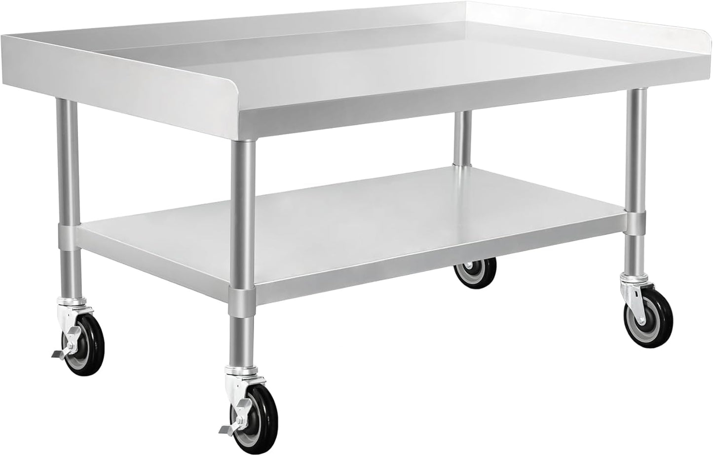 HARDURA Stainless Steel Equipment Stand Metal Prep Table with Casters 30"X 48" NSF 430 for Commercial Food Prep