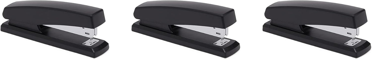 Amazon Basics Stapler Value Pack Including Staples and Staple Remover, 3-Pack, Black