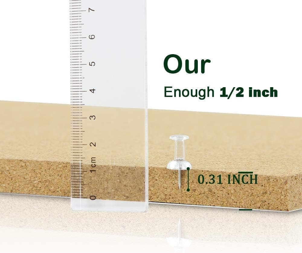 Cork Board Tiles 12"x12" - 1/2" Thick 10 Pack Cork Board Square Bulletin Boards Self Adhesive Corkboards for Walls Pin Boards Corkboards for Office Home School Decor