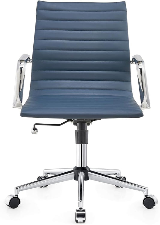 Chair, Desk Computer Chair ，with Armrests ，Ergonomic Office Chair for Home and Office, 17.32 x 22.83 x 35.43 inches, Multiple Colors (Navy)