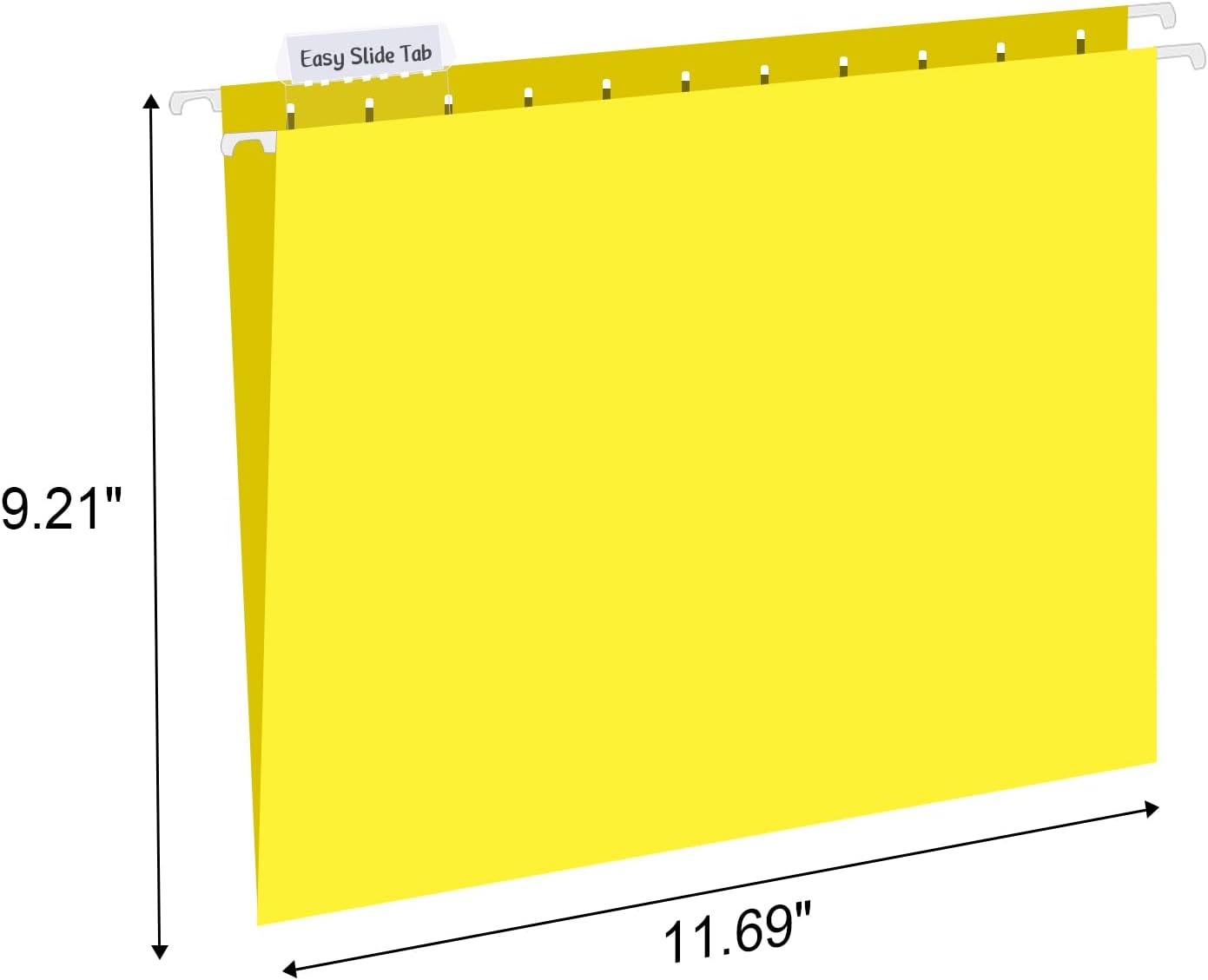 HERKKA Hanging File Folders, 60 Pack Reinforced Letter Size Hanging Folders with Heavy Duty 0 Inch Expansion, Designed for Bulky Files, Medical Charts, Adjustable Tabs, Assorted Colors