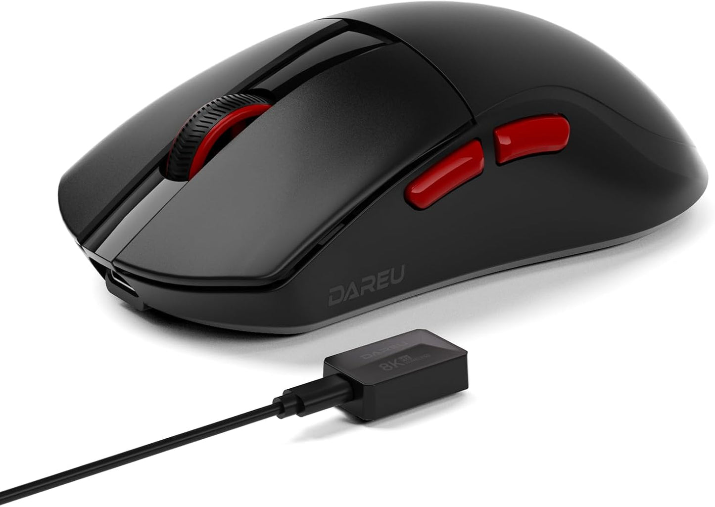 DAREU A950 Wing 8K Lightweight Wireless Gaming Mouse 1.23oz (35g), Custom PAW3950 30K Optical Sensor, Wired/Wireless Dual 8k Polling Rate, Symmetrical, 5 Programmable Buttons,70H Battery
