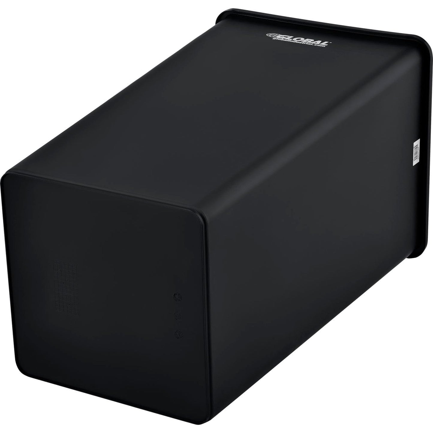 Global Industrial Square Plastic Garbage Can, Open Top, 55 Gallon Capacity, Indoor/Outdoor Rated, 19-1/2"W x 19-1/2"D x 34"H, Utility Trash Can, No Lid, Black