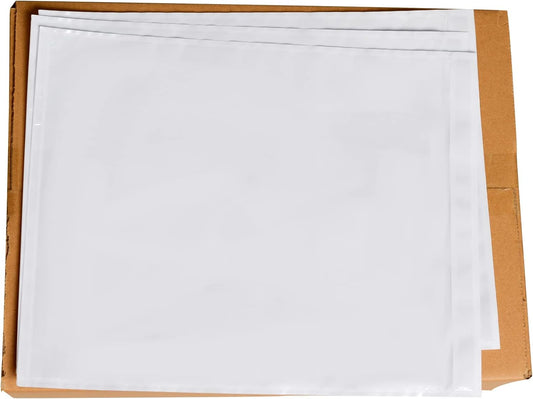 500 PCS 9.5"x 12" Clear Self-Adhesive Packing List Envelopes - Fit 8.5x11 inch Lettter - Shipping/Mailing Pouch Enclosed Bags for Packing Slips Invoice Label