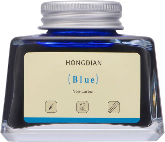 Asvine Hongdian Fountain Pen Bottled Ink Blue, 60ml Bottle Ink for Fountain Pen Non Carbon