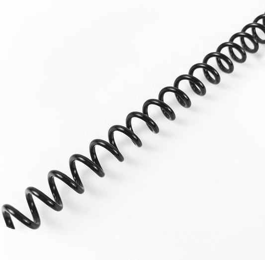 Binditek 50 Pack Plastic Spiral Binding Coils, 6mm(1/4"), 30 Sheet Capacity, 4:1 Pitch, Black, 48Loops, for Letter Size, for Students and Coworkers