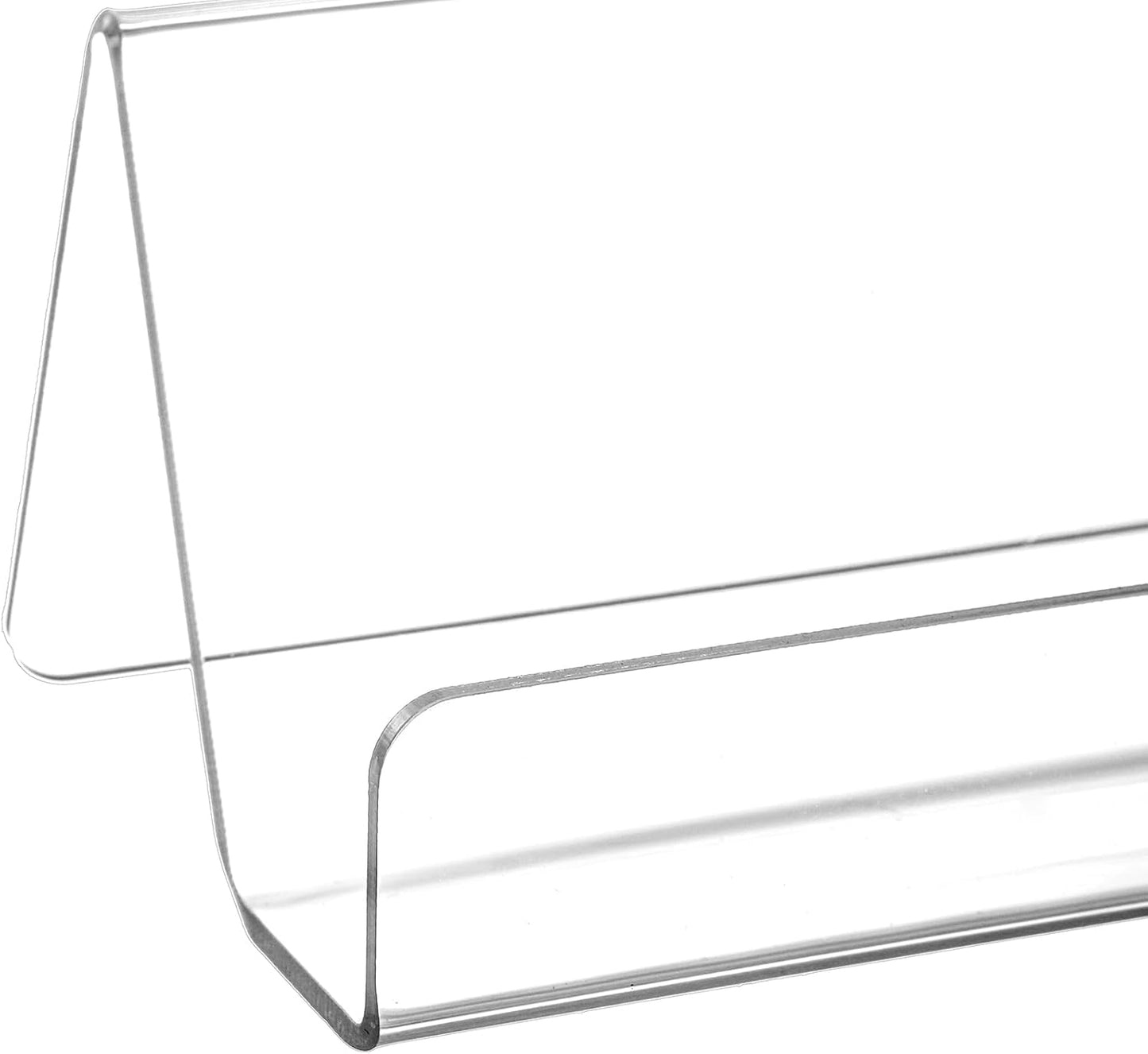 Hedume 12 Pack Business Card Holder for Desk, Office Acrylic Business Card Table Top Display Holders, Clear Name Card Holder Stand, Capacity: 50 Cards