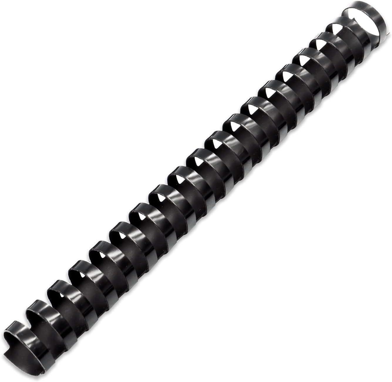 Binditek 50 Pack Plastic Binding Comb Spines, 7/8 Inch Diameter, 190 Sheet Capacity, 19 Ring, for Letter Size, Black, for Students and Coworkers