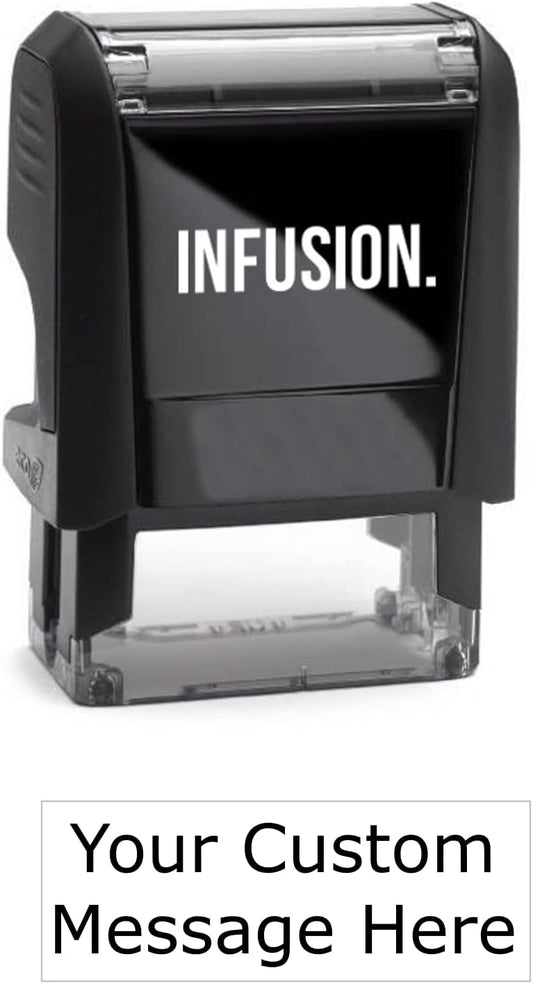 Infusion Self-Inking Custom Rubber Stamp (Personal or Business Use) - Choose from 16 Colors (3/8" x 1")