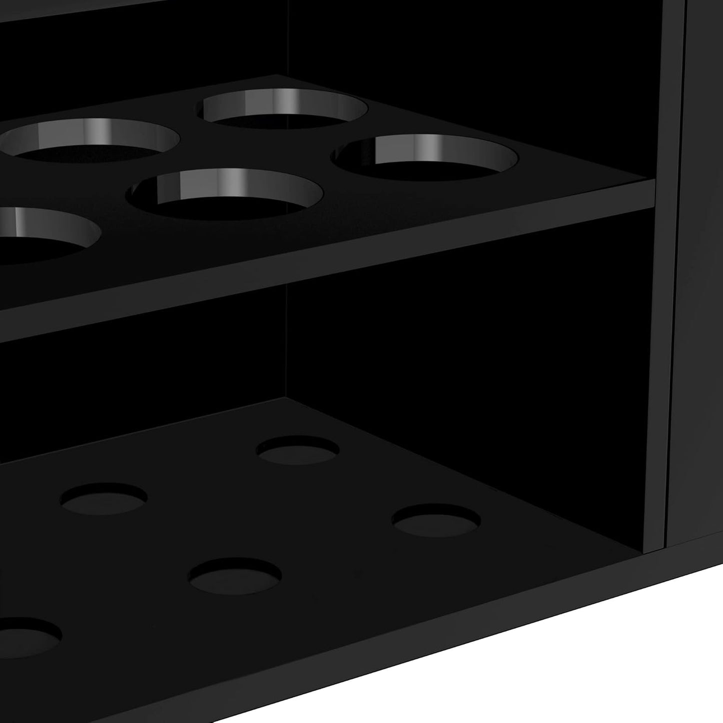 HBlife Acrylic Magnetic Dry Erase Marker Holder for Whiteboard, Wall Mount 10 Slots Magnet Pen Pencil Holder for Fridge Refrigerator, Locker Organizer Accessories for School Classroom Office, Black