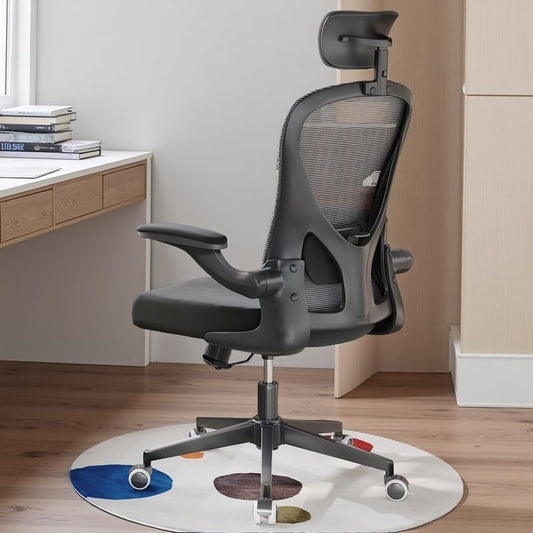 Desk Office Chairs Computer Mesh Chair Executive Chair with Lumbar for Home & Office (04Black)