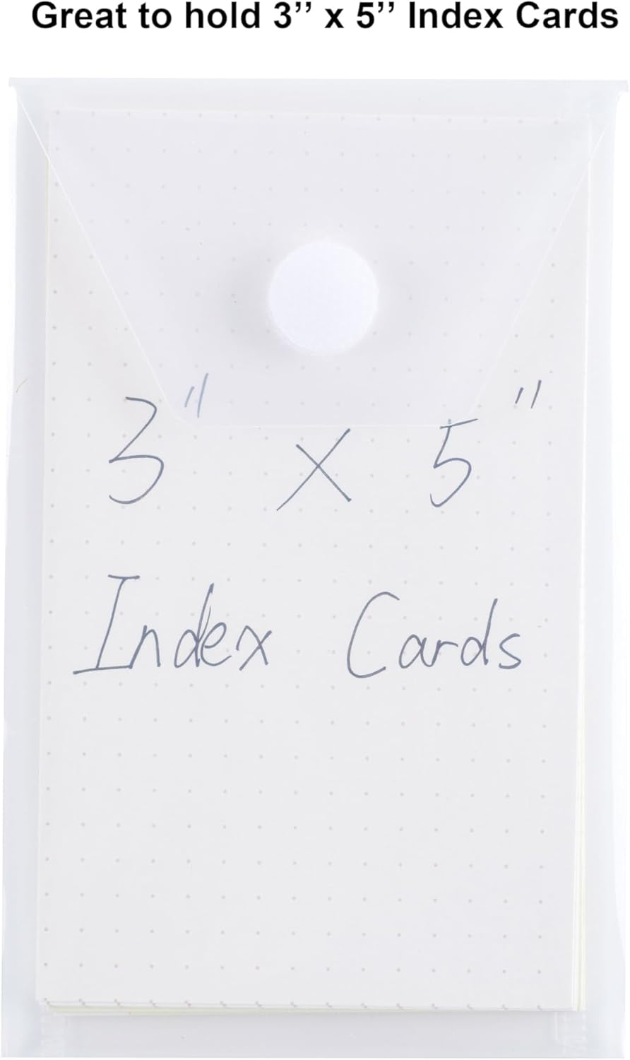 3’’ x 5’’ Vertical Plastic Envelopes Hook Loop Closure Coupon Receipt Sticker Holder 40 Pack