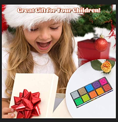 Ink Pad, 20 Colors Washable Finger Craft Ink Pad for Kids Stamping, 1.57X1.57''