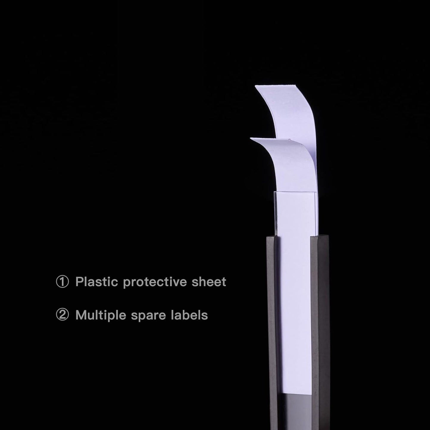 Eeoyu Magnetic Label Holders with Magnets Magnetic Data Card Holders with Clear Plastic Protectors for Metal Shelf, Whiteboard, Set of 30 (0.5 x 2 Inch)