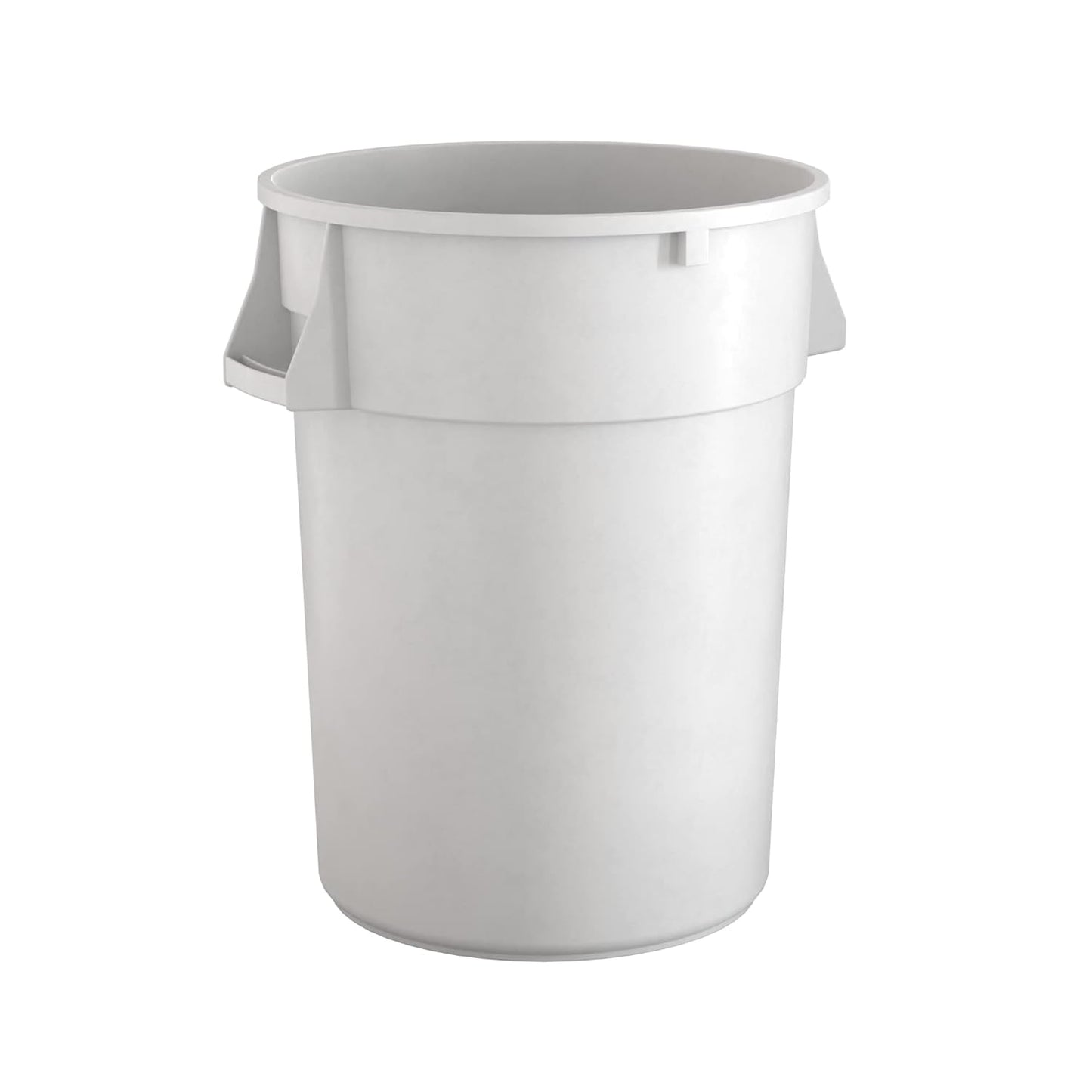 44 Gallon White Round Commercial Trash Can