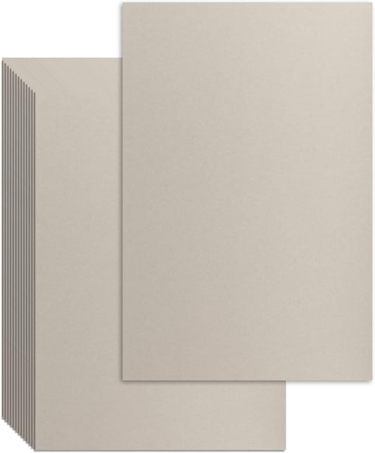 25 Pcs Book Board, Binder Board, Cover Board, Heavy Duty Chipboard for Book Binding, DIY Cardboard (Gray, 11 x 14 Inch 80PT)