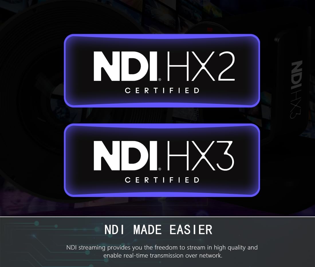 AVKANS 20X NDI PTZ Camera Kits - 2pcs 20X AI Auto Tracking NDI Camera with 1pcs IP Joystick Controller Package for Church Live Streaming Video Production（2X LV20N and 1x AV-Joy-IP）