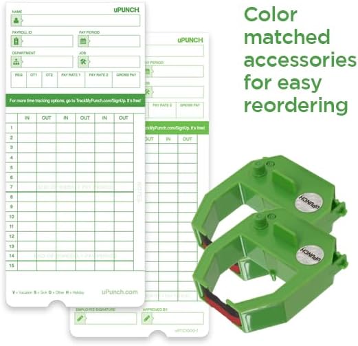 2 Pack, uPunch Ink Ribbon for HN3000 Non-Calculating Time Clock