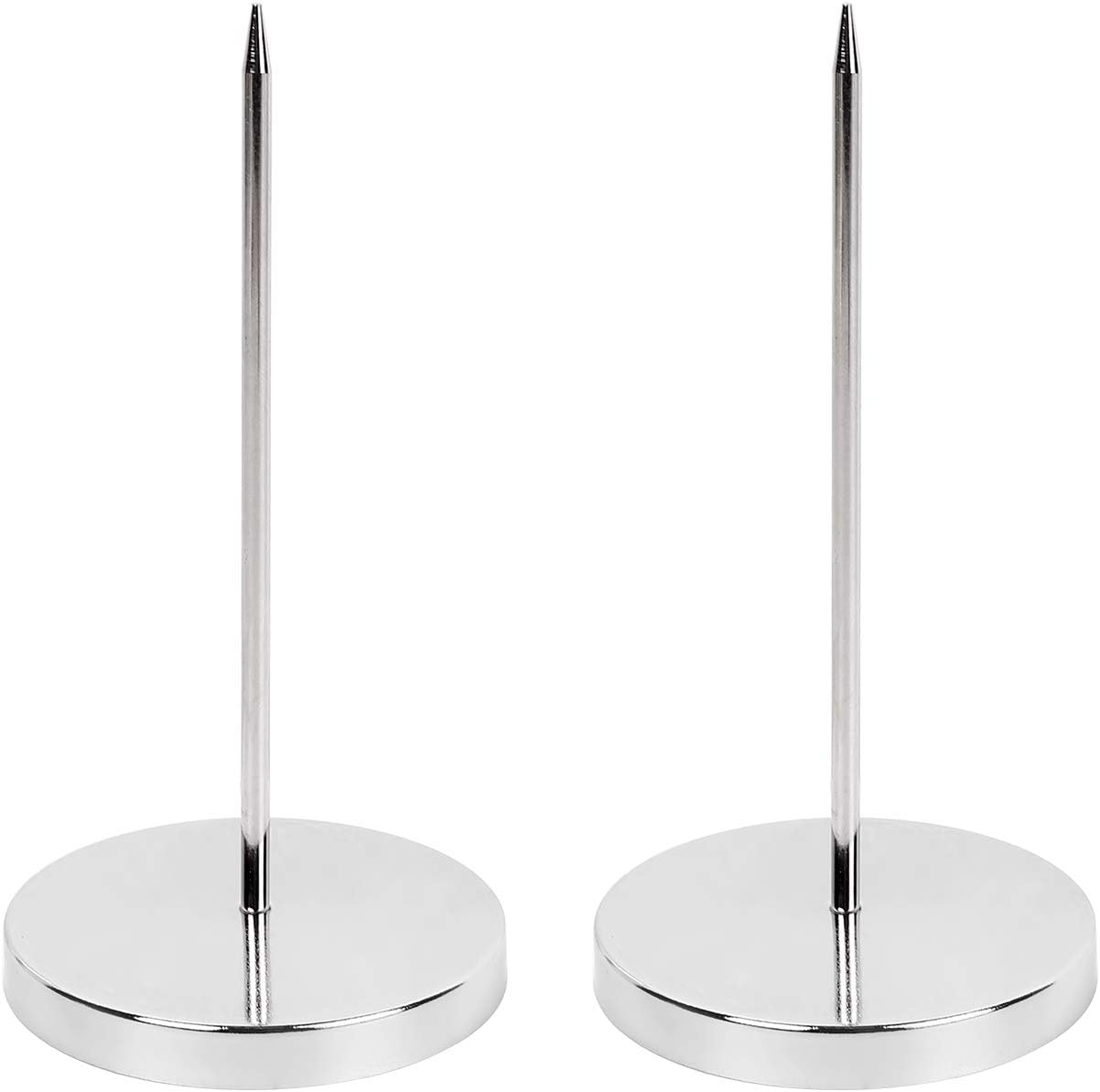 2PCS Bill Fork, Rod Paper Holder Spike, Stainless Steel Check Bill Holder, Memo Holder Spike