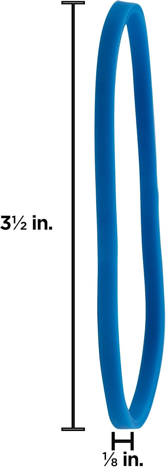 JAM PAPER Colorful Rubber Bands - Size 33 - Blue Rubberbands - 100/Pack