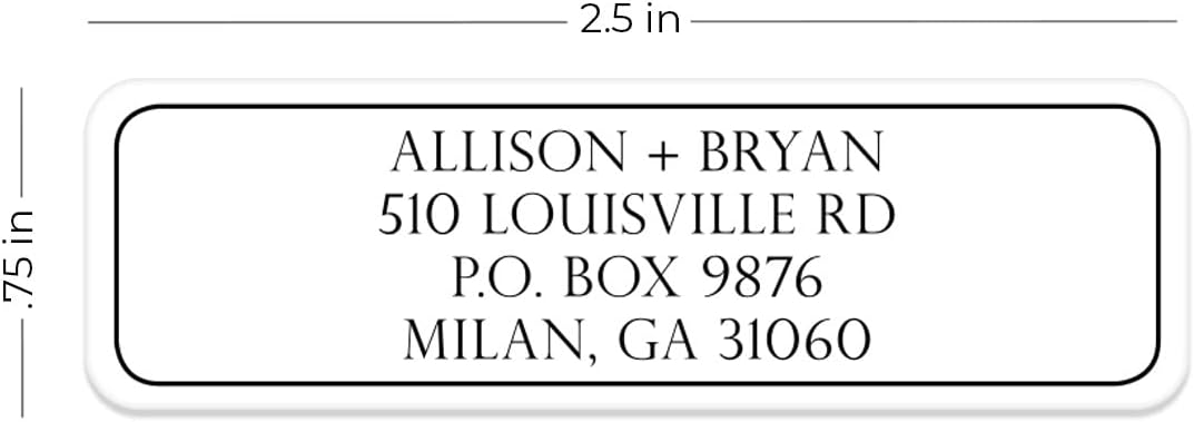 Clear Outline Rolled Address Labels / 500 Personalized Return Address Labels/Designer Address Stickers in Elegant Plastic Dispenser