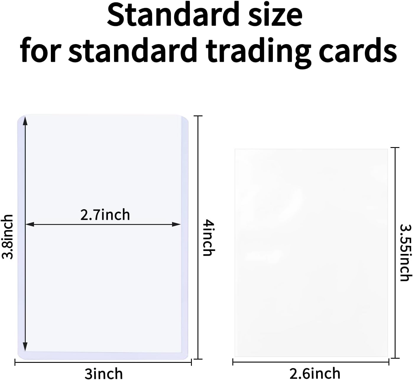 200Pcs Top Loaders for Cards (100Pcs Hard Plastic Card Holders & 100Pcs Penny Card Sleeves) 3" x 4" Toploaders, Card Protector Sleeves for Baseball Football Sports Cards, Standard Trading Cards