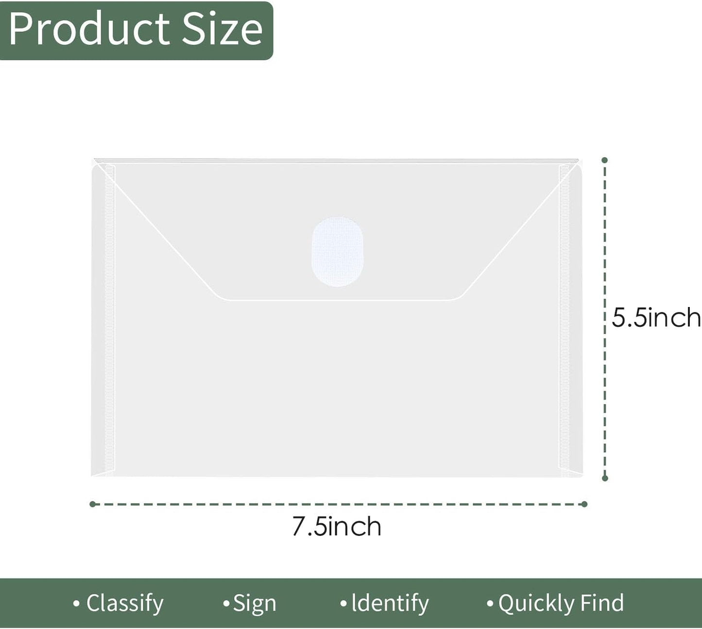 24 Pack Clear Die & Stamp Storage Bag Transparent Plastic Folders for Cutting Dies Stencil Embossing Crafts for DIY Scrapbooking Paper Card Craft Organizer Holder