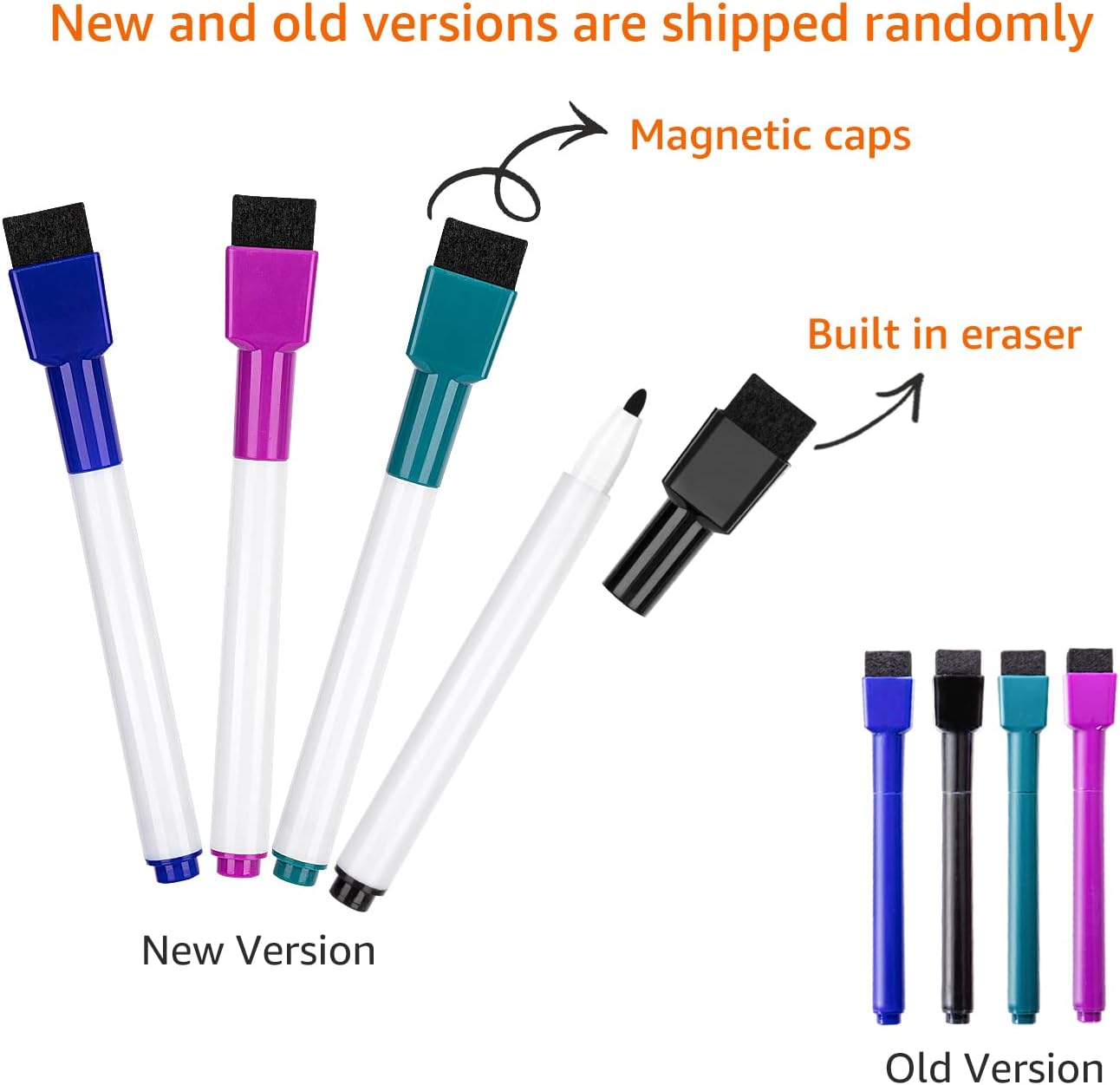 Amazon Basics Magnetic Dry Erase Whiteboard Calendar, 12" x 17", Includes 4 Markers And Eraser