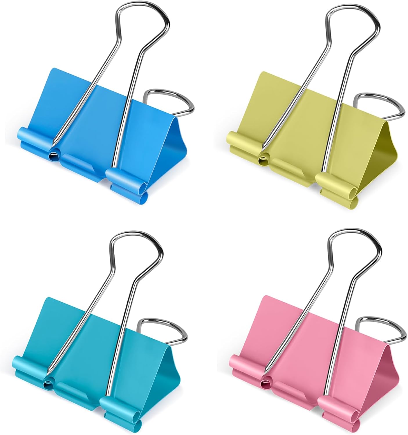 18 Pcs Extra Large Binder Clips 2 inch Length, Colorful Big Paper Clips for Office