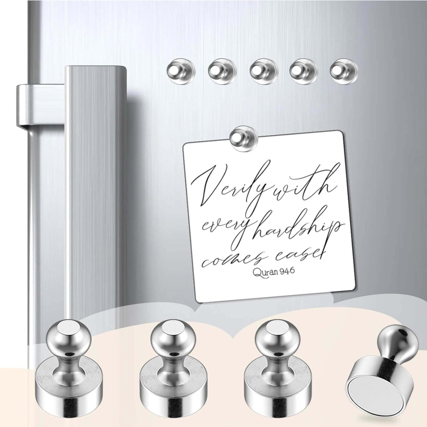 55Pcs Bright Black Fridge Magnets, Strong Refrigerator Magnets, Small Push Pin Magnets for Whiteboard, Decorative Whiteboard Magnet s for Classroom, Kitchen Accessories, Office and Map Magnet