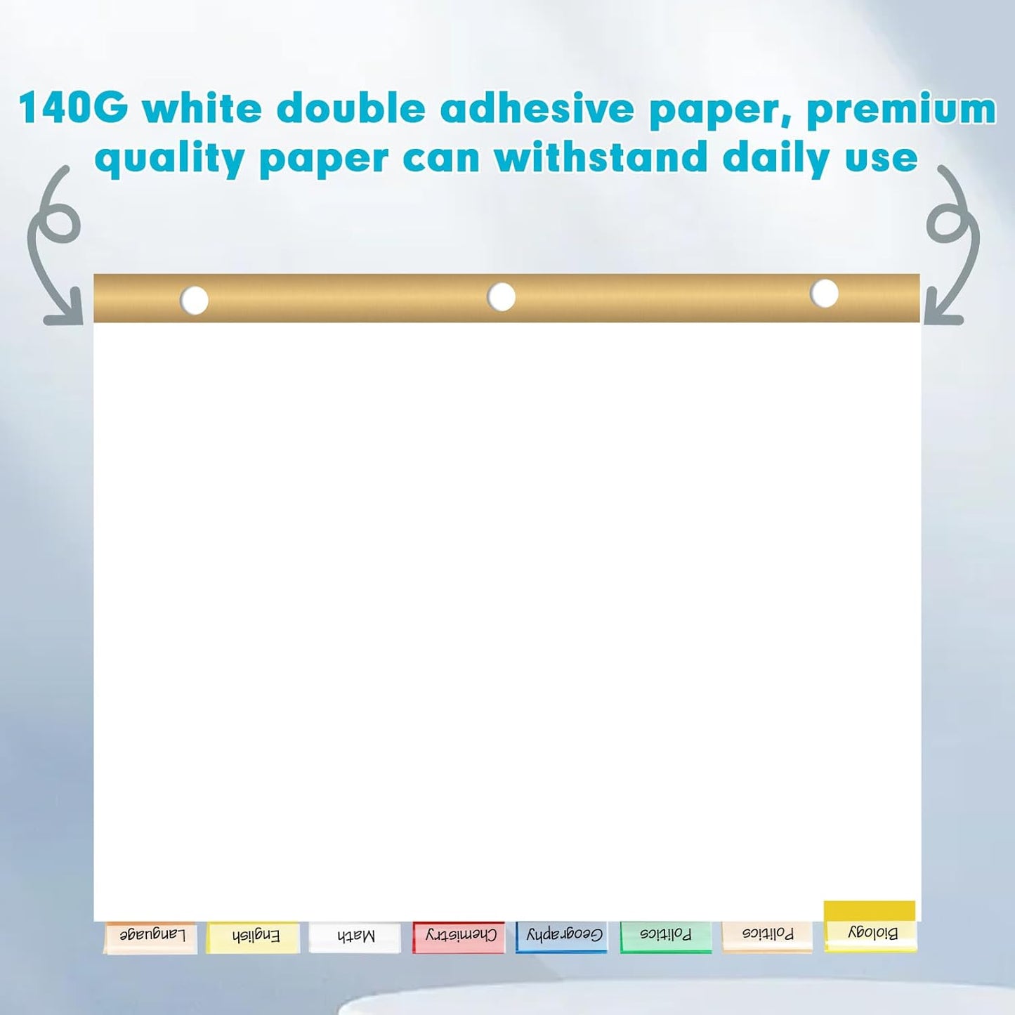 Binder Divider, PANDRI 120 Pack Binder Index White Dividers with 8 Insertable Multicolor Big Tab, Letter Size Paper Binder Divider for School Office Home Business