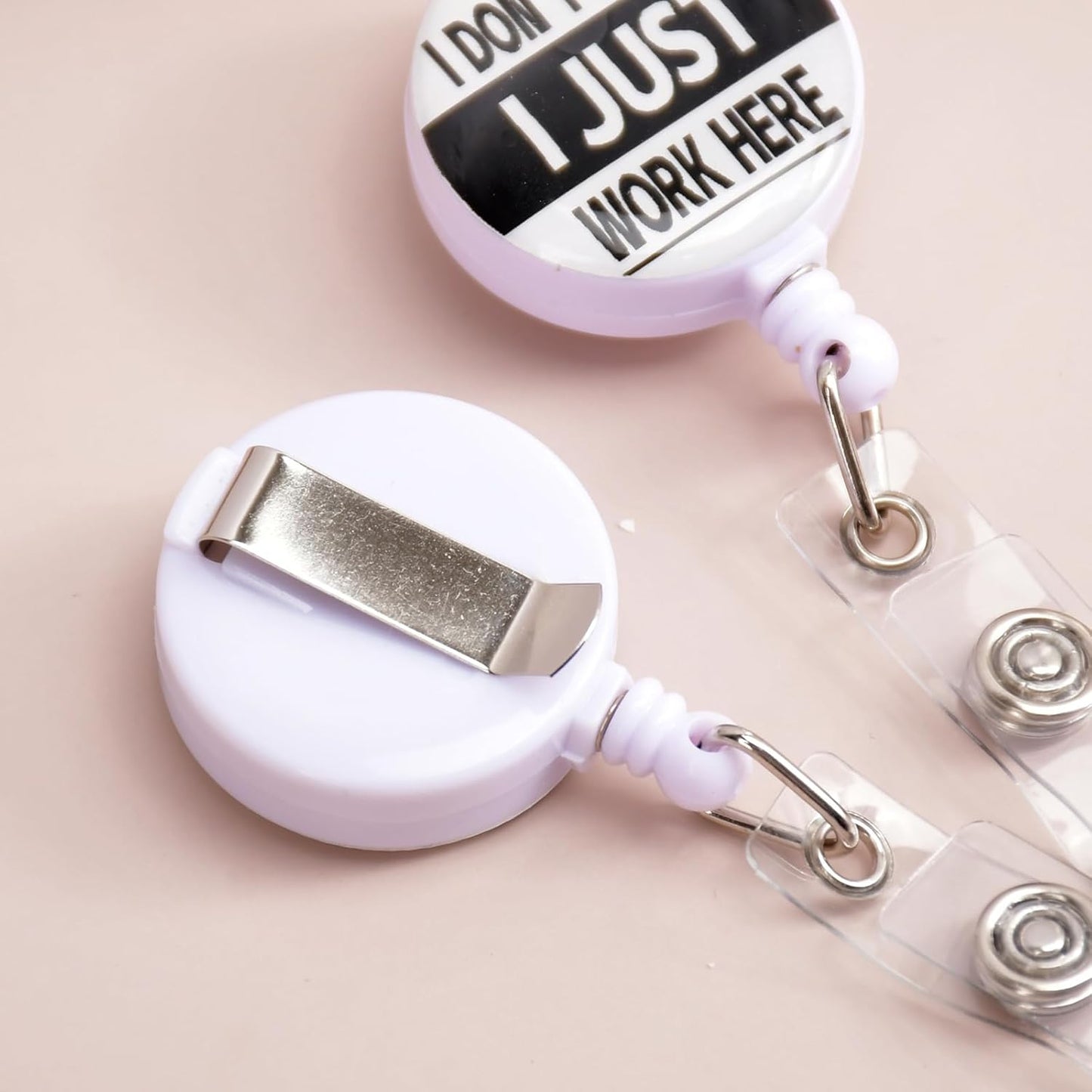 5pcs Badge Reels Holder Retractable with ID Clip for Nurse Name Tag Card Cute Nursing Doctor Teacher Student Medical MD Work Office