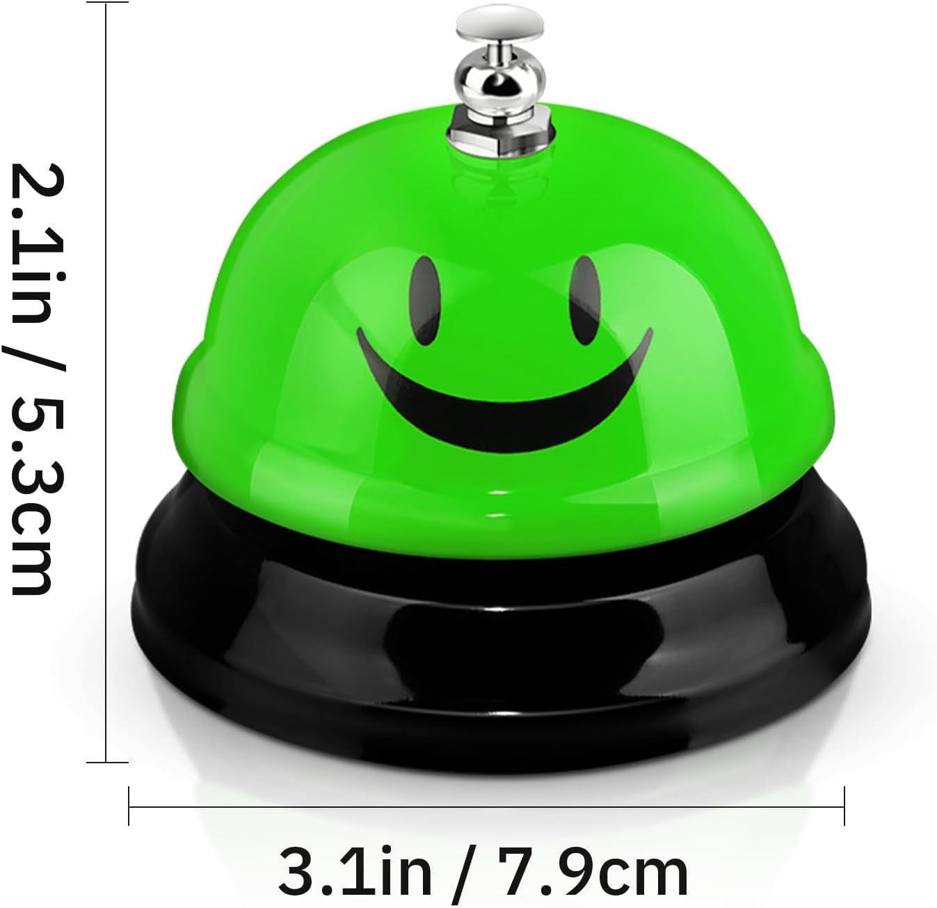 Hotop 3 Pcs Desk Bell for Service Funny Front Desk Smile Face Metal Ringer Call Bell for Kitchen Hotel Restaurant Classroom(Smile Face,Blue, Green, Orange)