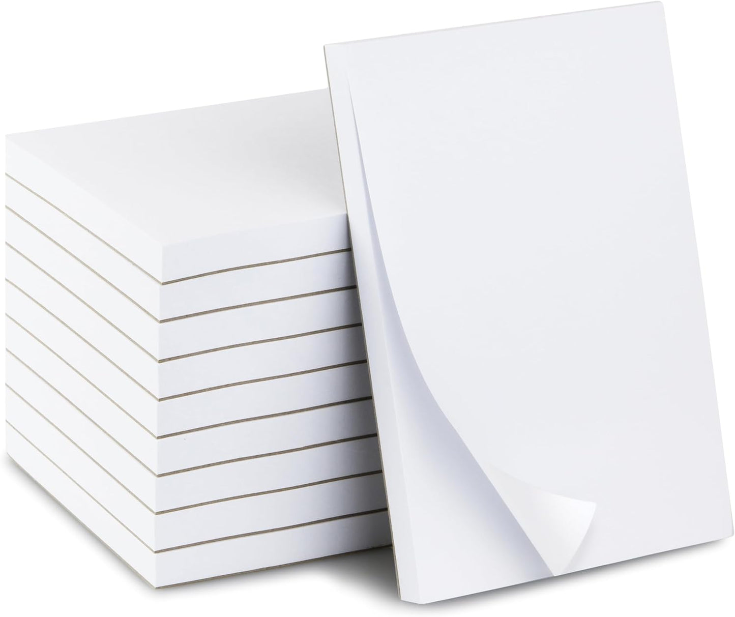 10 Pack Note Pads 4x6 | 100 Sheets Per Memo Pad | Server Note Pads | Scratch Pads for Writing | White Blank Notepads in Bulk | Small Notepad | Paper Pads for To Do Grocery List