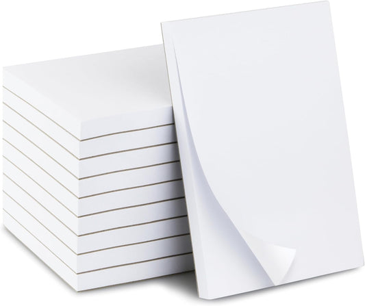10 Pack Note Pads 4x6 | 100 Sheets Per Memo Pad | Server Note Pads | Scratch Pads for Writing | White Blank Notepads in Bulk | Small Notepad | Paper Pads for To Do Grocery List
