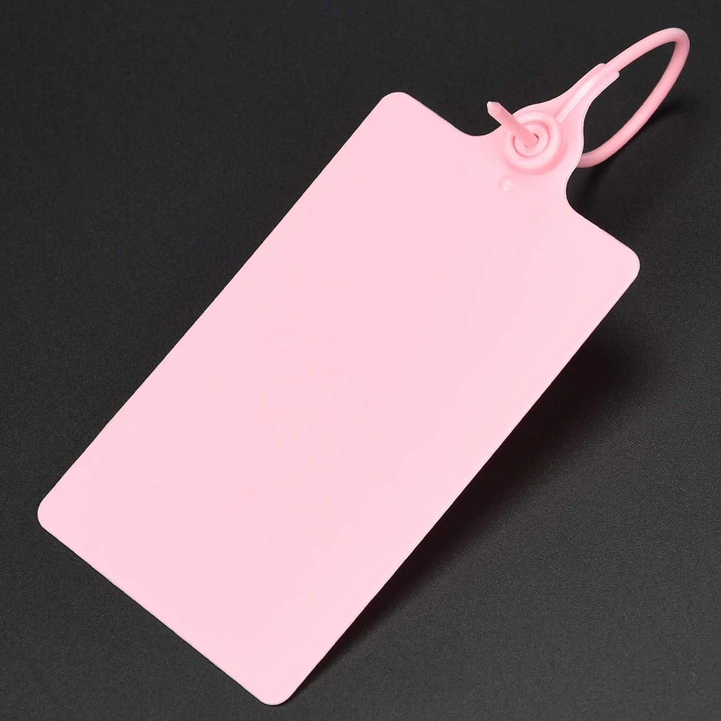 100 Plastic Tags Shipping Tags Water Proof Tags for Labeling Shipping Labels Security Seals Writable Marker Ties Hanging Tags Storage Tag with One Marker Pen (Pink)