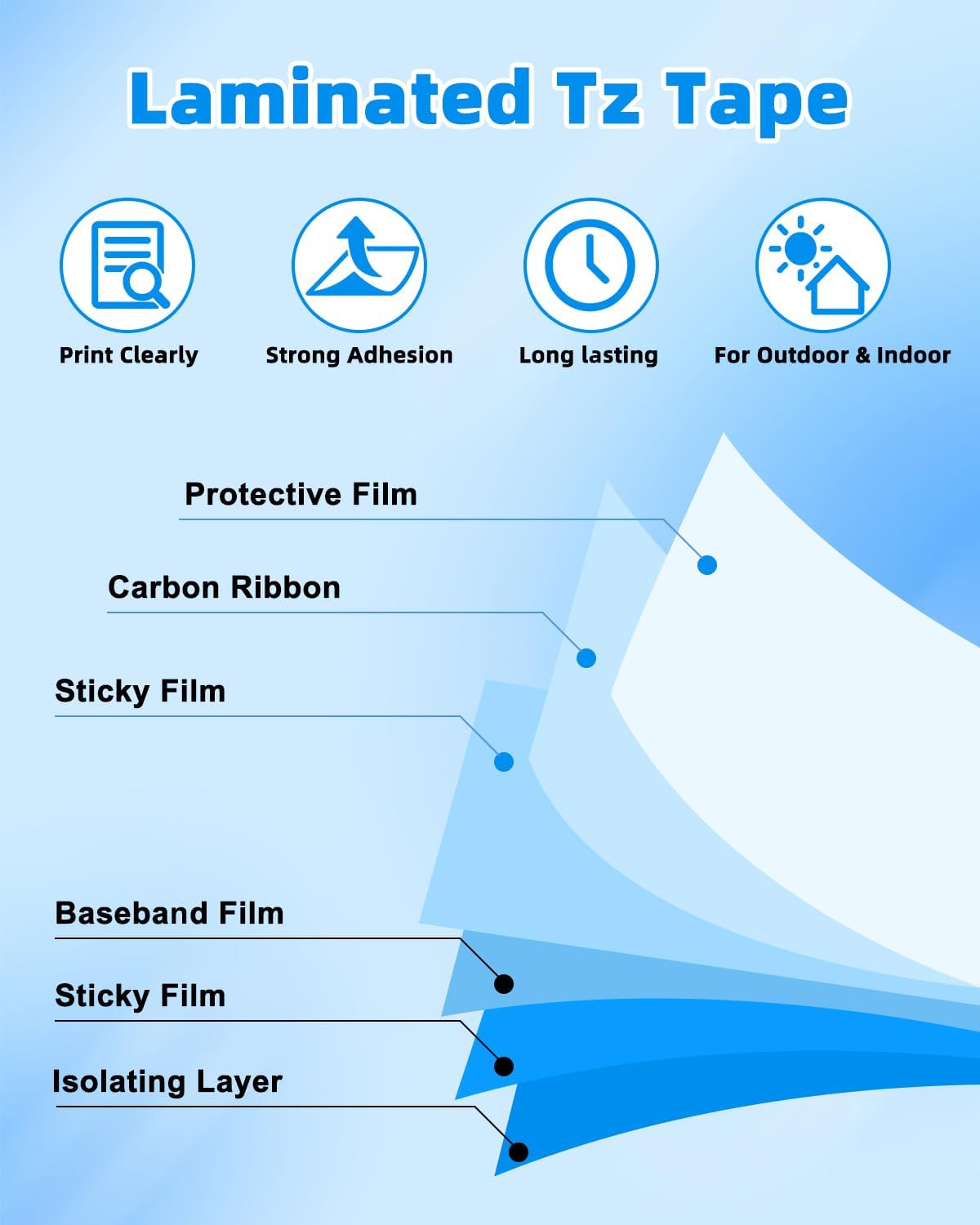 15-Pack 12mm 0.47 Inch Laminated White TZe Tz Tape Replace for Brother Label Maker Tape TZe-231 Compatible with P Touch Label Maker PT-D210 PT-D220 PT-D200 PT-H100 PT-D400 PT-D600
