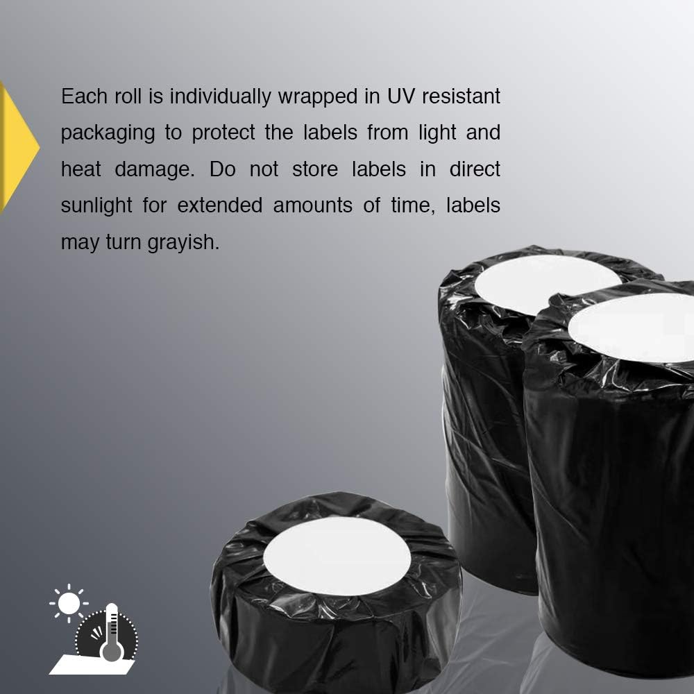 BETCKEY - 1.5" x 0.85" All Purpose Labels Compatible with Zebra & Rollo Label Printer,Premium Adhesive & Perforated[Yellow, 6 Rolls, 9000 Labels]