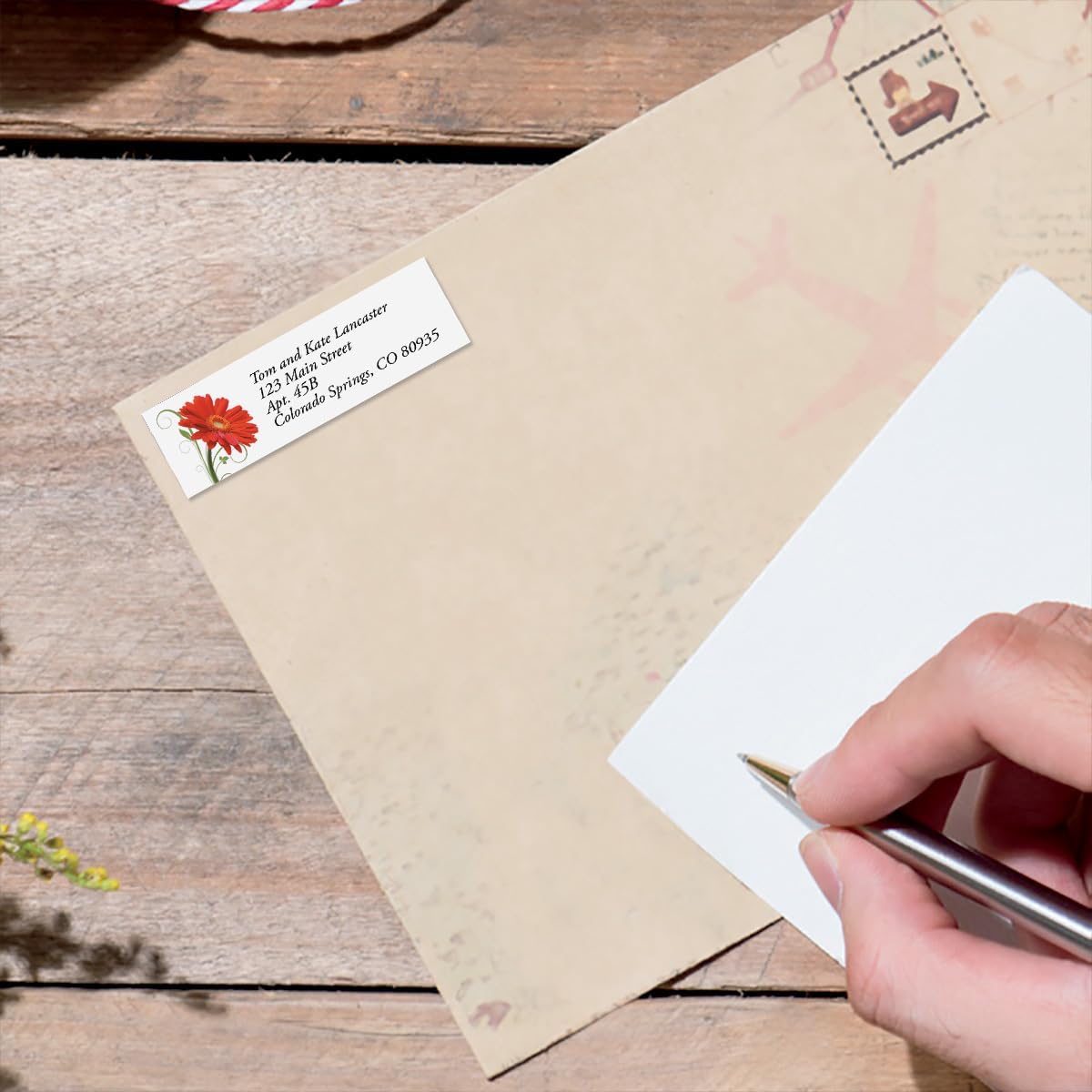 Colorful Images Floral Whispers Return Address Mailing Labels, Personalize with Name & Address, Set of 240 Self Adhesive, Easy Peel Flat Label Sheets, Small, 4 Designs