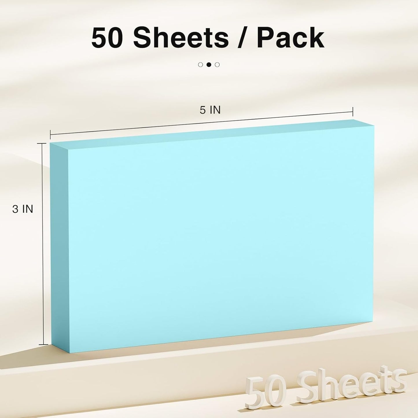 300 Count Blank Index Cards 3x5 Inch Blue Flash Cards Colored Cardstock, Unruled Note Cards Study Card Portable Learning Flashcards Ideal for Note Taking, Art Sketching, Office & School Supplies
