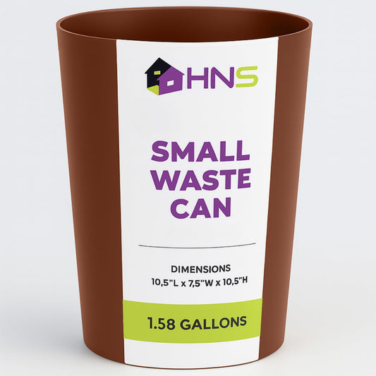 HOLDN’ STORAGE Small Trash Can - 1.58 Gallon Open Top Waste Bin, Compact Waste Can Perfect for Bathroom, Kitchen, Office, Dorm - Durable Garbage Can - Copper