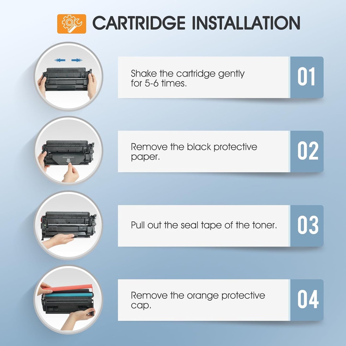 Cool Toner Compatible Toner Cartridge Replacement for HP 87A CF287A 87X CF287X for Enterprise M506dn M506n M506x M501dn MFP M527dn M527f M506 M501 M527 Series Printer Ink (Black, 4 Pack)