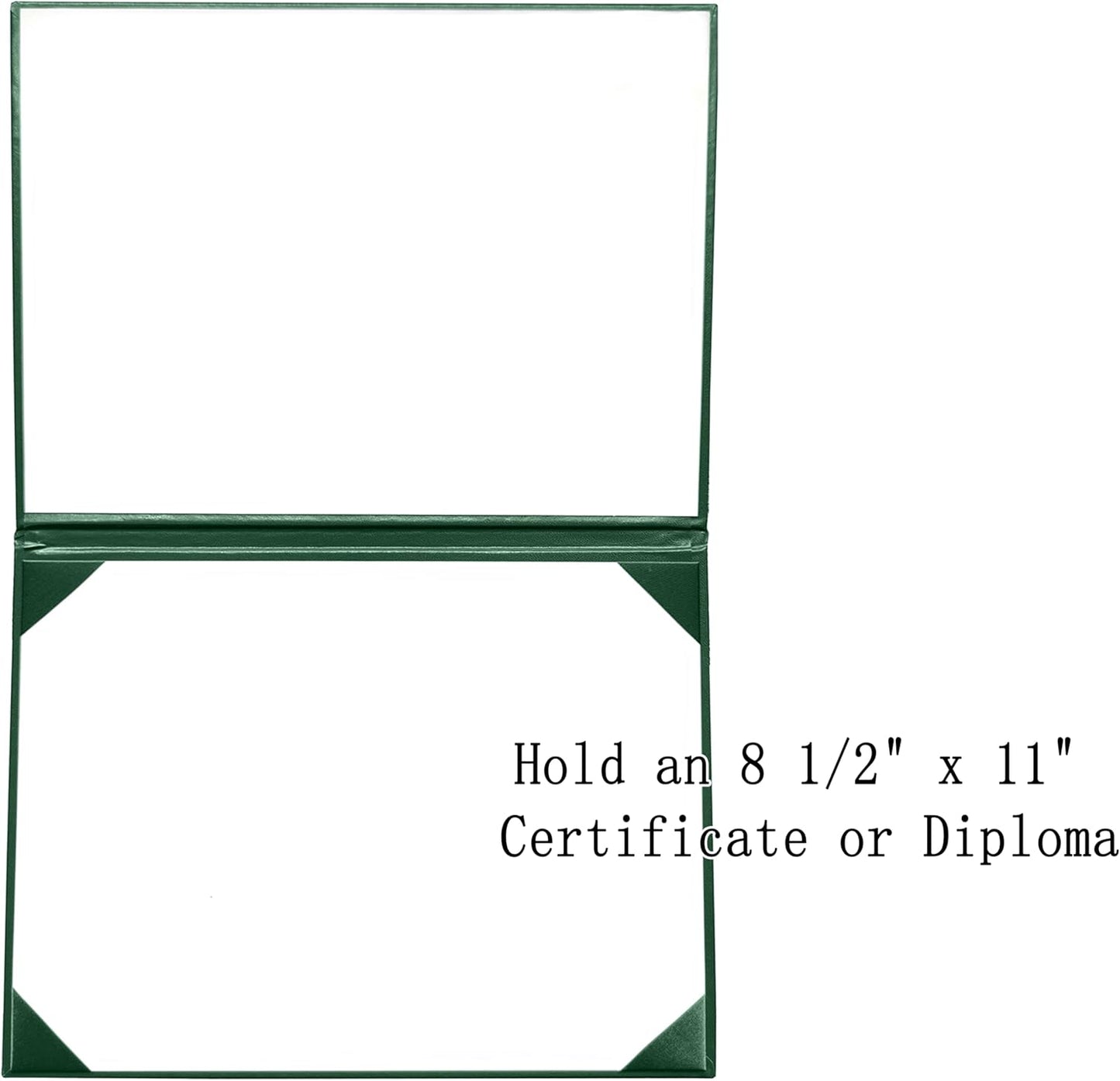 5 PCS Smooth Diploma Certificate Cover 8 1/2" x 11" Forest Green