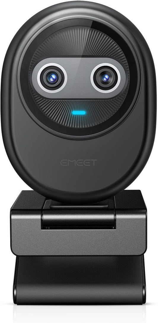 EMEET Piko 4K Webcam for Streaming, World’s 1st Dual-Camera AI-Powered 4K Camera w/AI Autofocus, 3 Mics Array&3 Sound Modes, USB Webcam with Clip, Great for Streaming, Desk Setup and Creative Gifts