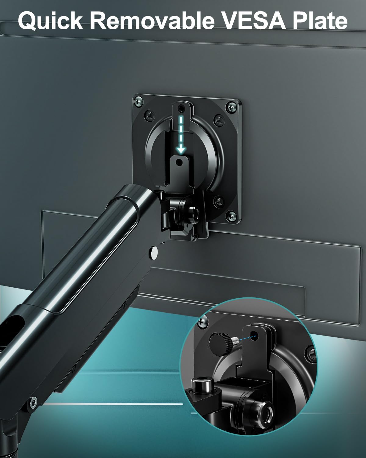 Dual Monitor Desk Mount, 13-32 inch Adjustable Gas Spring Monitor Arm, Computer Display Stand Holder with Clamp and Grommet Base, Fits 4.4 to 22lbs Screens, VESA Mount Bracket, Black, Freelift Pro