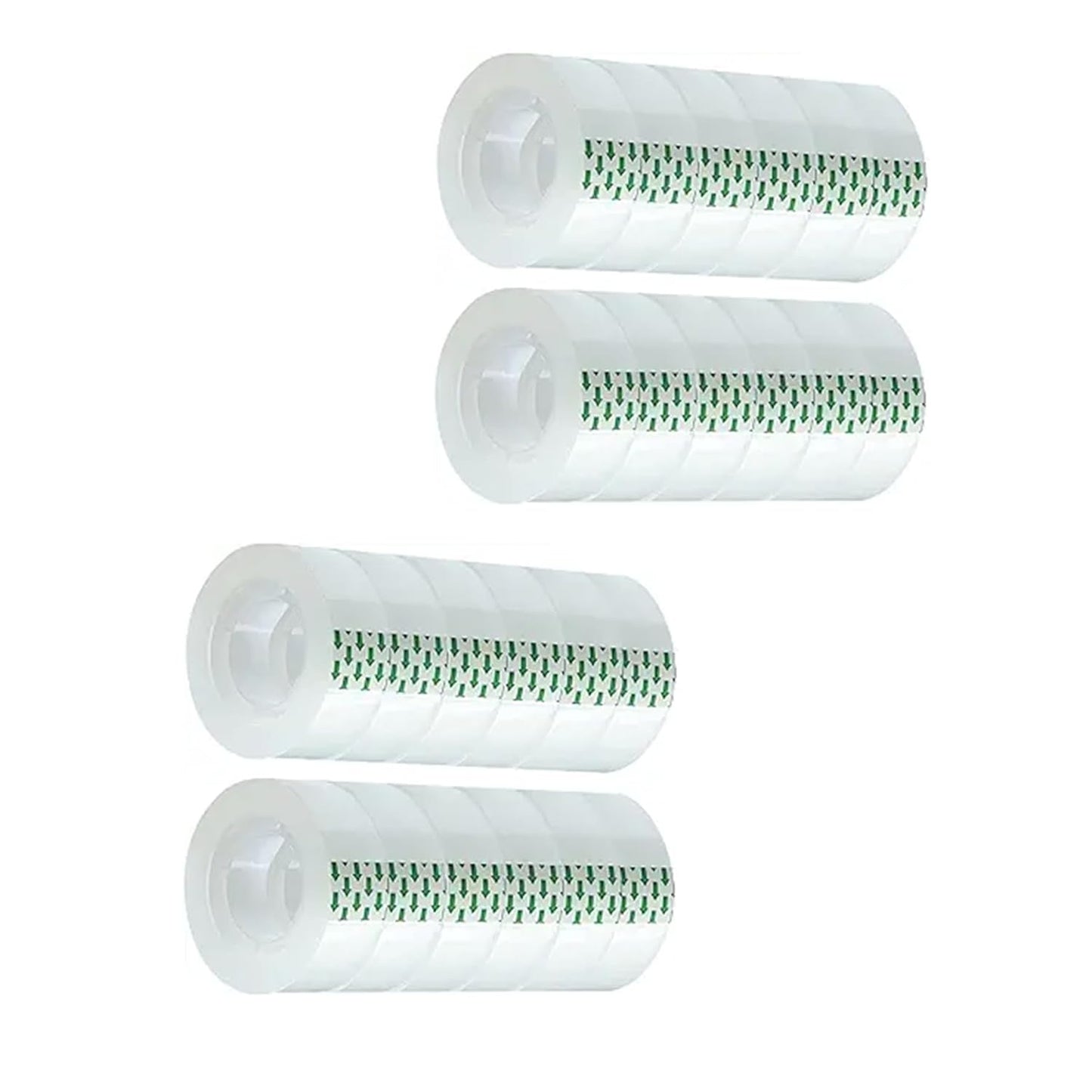 24 Rolls Clear Tape Refill - Tear by Hand, Transparent Tape Rolls for Dispenser, 3/4" x 1000 inch