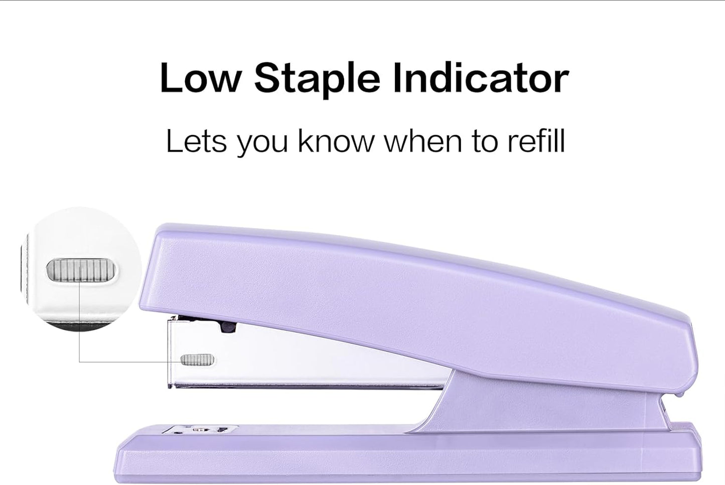 Deli Stapler, Desktop Staplers with 640 Staples, Office Stapler, 25 Sheet Capacity, Purple
