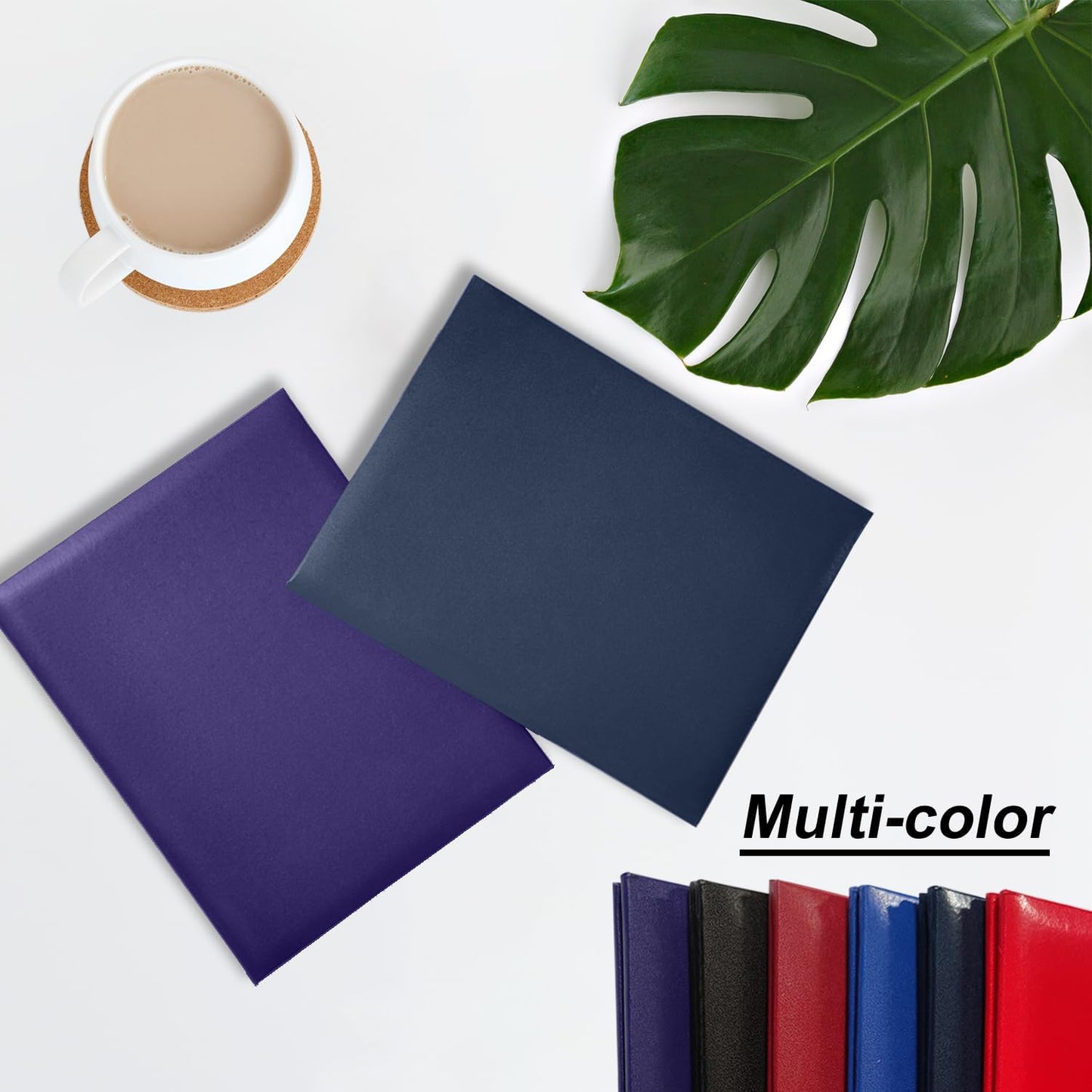 Certificate Holders 8.5"x11" Graduation Diploma Cover Document Leather Folders,Navy Blue-100 Pack